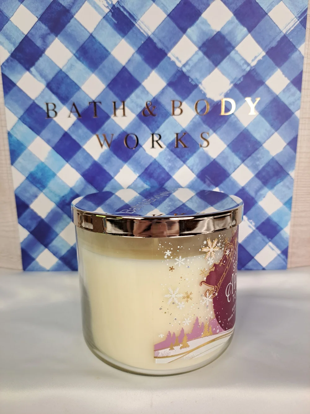 Bath & Body Works 'SPICED APPLE TODDY' Scented 3-Wick Candle in Luminous Wrap - Picture 4 of 14